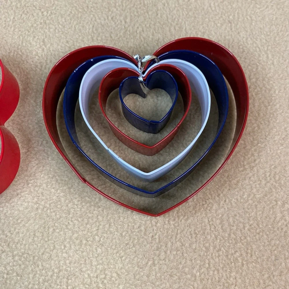 Heart Cookie Cutters Set 10 Pieces Baking Crafting Valentines Day Party Pancakes